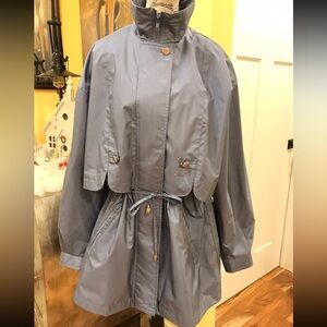 Rain coat vintage look purple /blue color